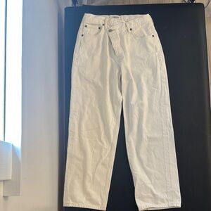 AGOLDE White Criss Cross Jeans